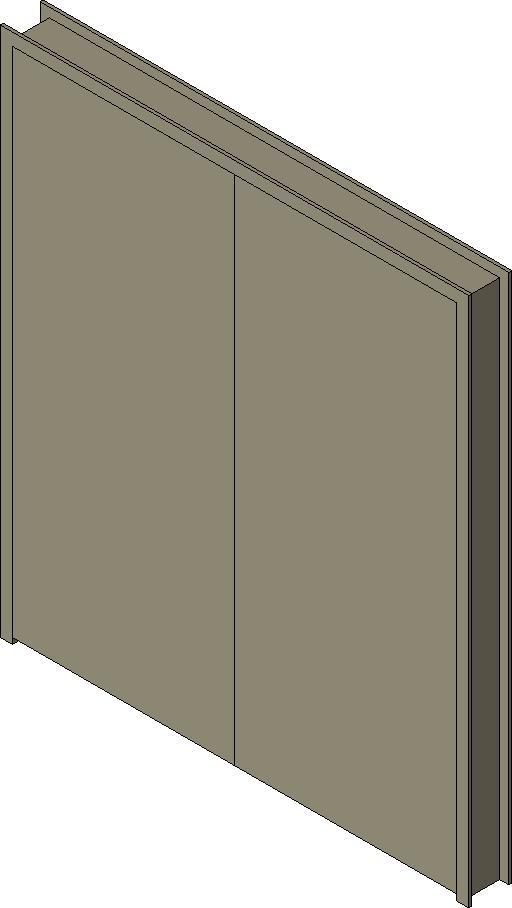 Double Flush Doors w/ HM DW Frame