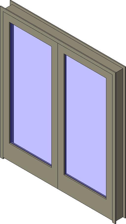 Double Doors w Full Glass - HM DW Frame