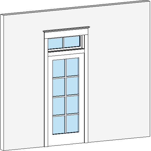 8 lite patio door w/ transom