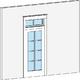 8 lite patio door w/ transom