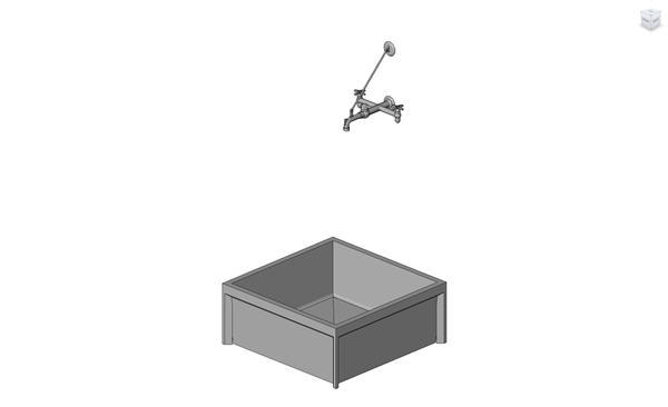 Molded Stone Mop Service Basin with Faucet