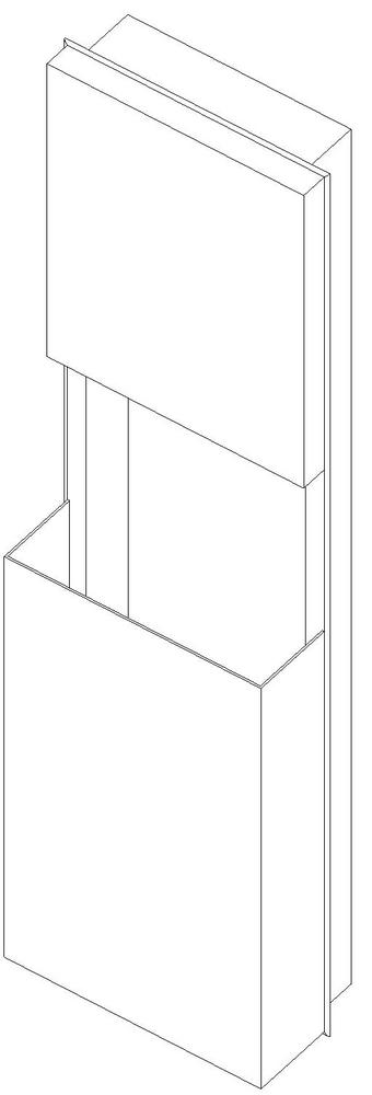 BOBRICK B-43944 SEMI-RECESSED TOWEL DISPENSER & WASTE RECEPTACLE