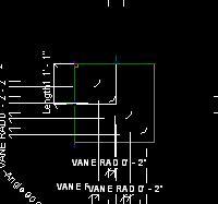 mitered elbow with turning vanes