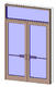 Double Aluminum Door with Transom