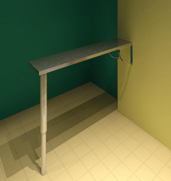 Stainless stell bar shelf