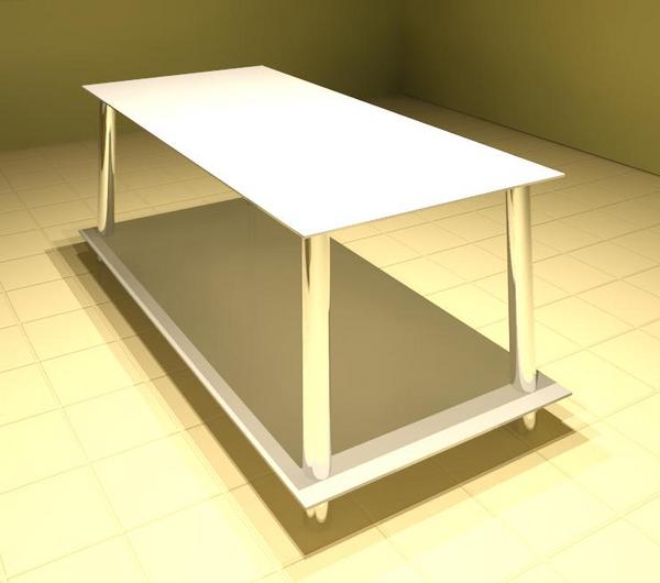White glass coffee table