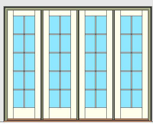 Kolbe Ultra Series Inswing Patio Door 4-Wide Oak Sill Units