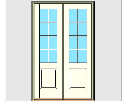 Kolbe Ultra Series Inswing Entrance Door 2-Wide 1-Panel Oak Sill Units
