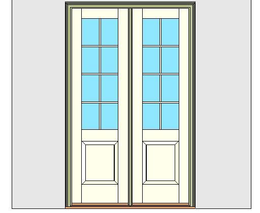 Kolbe Ultra Series Inswing Entrance Door 2-Wide 1-Panel Oak Sill Units