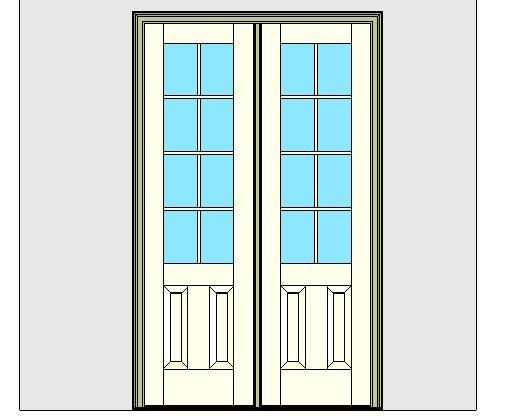 Kolbe Ultra Series Inswing Entrance Door 2-Wide 2-Panel Handicap Sill Units