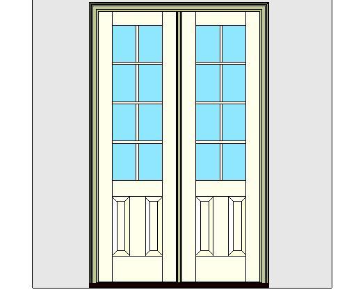 Kolbe Ultra Series Inswing Entrance Door 2-Wide 2-Panel Standard Sill Units