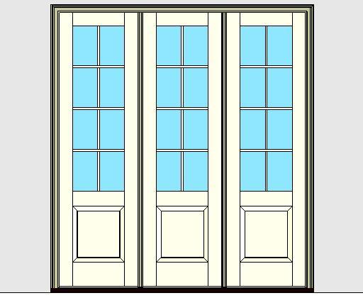 Kolbe Ultra Series Inswing Entrance Door 3-Wide 1-Panel Standard Sill Units