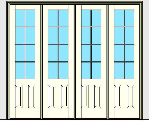 Kolbe Ultra Series Inswing Entrance Door 4-Wide 2-Panel Handicap Sill Units