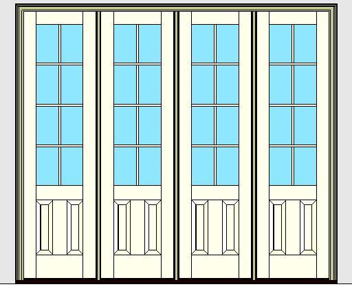 Kolbe Ultra Series Inswing Entrance Door 4-Wide 2-Panel Standard Sill Units