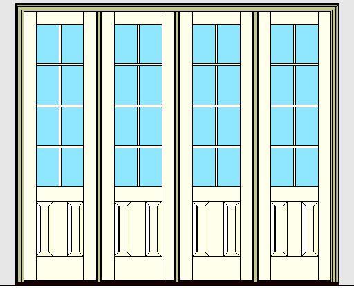 Kolbe Ultra Series Inswing Entrance Door 4-Wide 2-Panel Standard Sill Units
