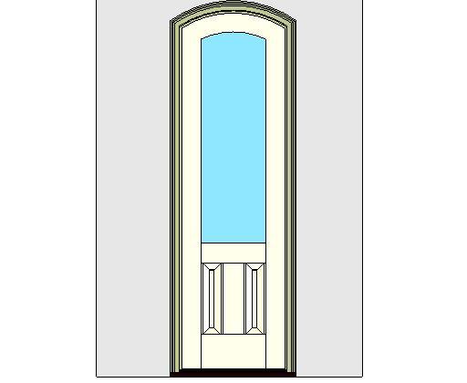 Kolbe Ultra Series Segment Head Inswing Door 1-Wide 2-Panel Standard Sill Units