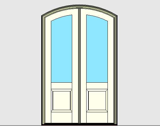 Kolbe Ultra Series Segment Head Inswing Door 2-Wide 1-Panel Standard Sill Units