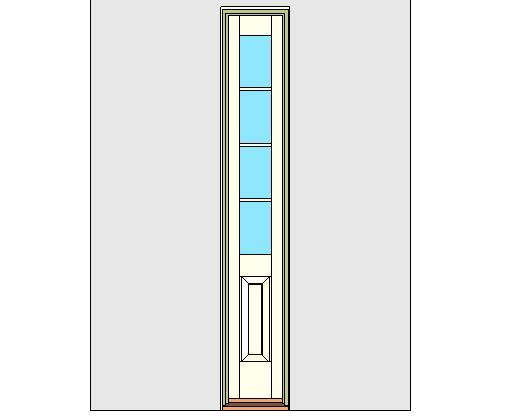 Kolbe Ultra Series Inswing Entrance Sidelite Panel-Glass Oak Sill Units