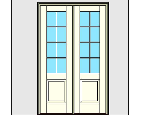 Kolbe Ultra Series Outswing Entrance Door 2-Wide 1-Panel Standard Sill Units