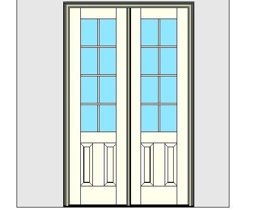 Kolbe Ultra Series Outswing Entrance Door 2-Wide 2-Panel Handicap Sill Units