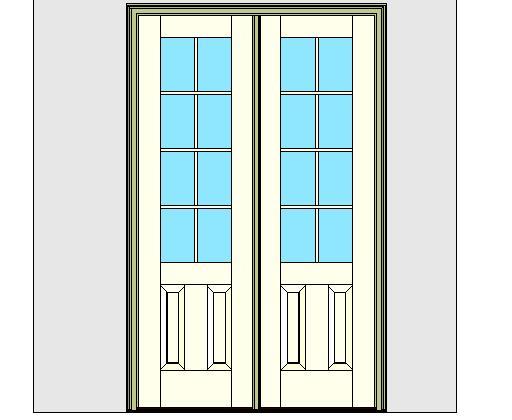 Kolbe Ultra Series Outswing Entrance Door 2-Wide 2-Panel Handicap Sill Units
