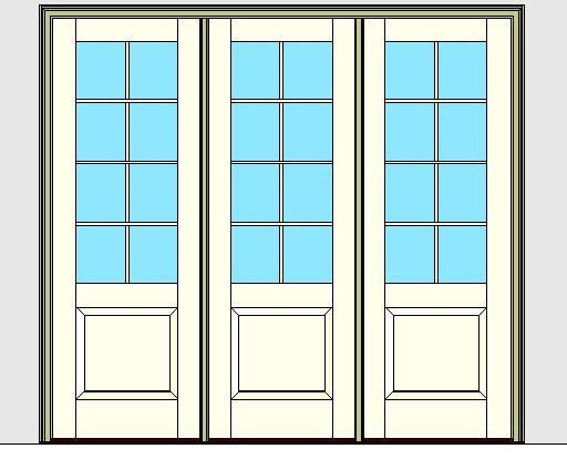 Kolbe Ultra Series Outswing Entrance Door 3-Wide 1-Panel Handicap Sill Units