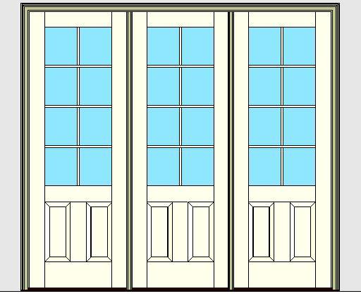 Kolbe Ultra Series Outswing Entrance Door 3-Wide 2-Panel Handicap Sill Units