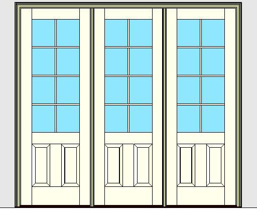 Kolbe Ultra Series Outswing Entrance Door 3-Wide 2-Panel Handicap Sill Units