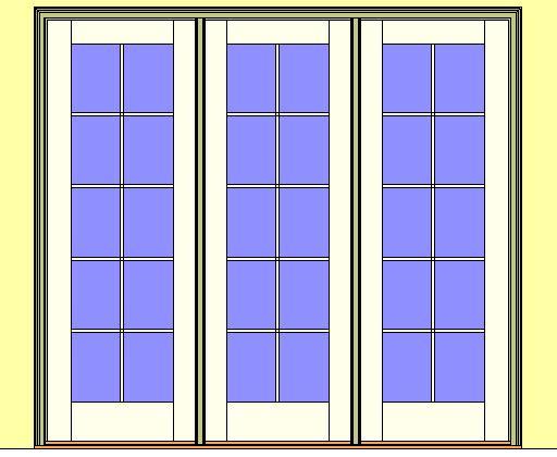 Kolbe Ultra Series Outswing Entrance Door 3-Wide Oak Sill Units
