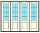 Kolbe Ultra Series Outswing Entrance Door 4-Wide 1-Panel Standard Sill Units
