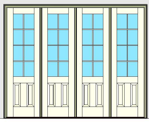 Kolbe Ultra Series Outswing Entrance Door 4-Wide 2-Panel Handicap Sill Units