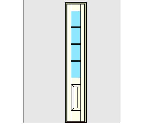 Kolbe Ultra Series Outswing Entrance Sidelite Panel Glass Oak Sill Units