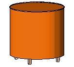 Orange Ottoman