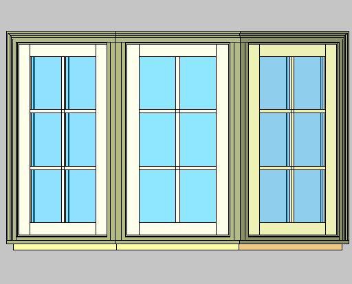 Kolbe Ultra Series Casement 3-Wide N Series 30 Degree Bay Units