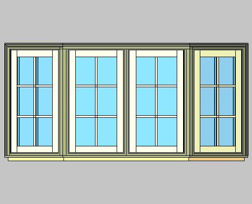 Kolbe Ultra Series Casement 4-Wide N Series 30 Degree Bay Units
