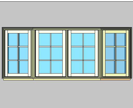 Kolbe Ultra Series Casement 4-Wide W Series 30 Degree Bay Units