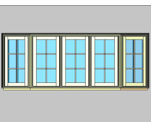 Kolbe Ultra Series Casement 5-Wide N Series 30 Degree Bay Units