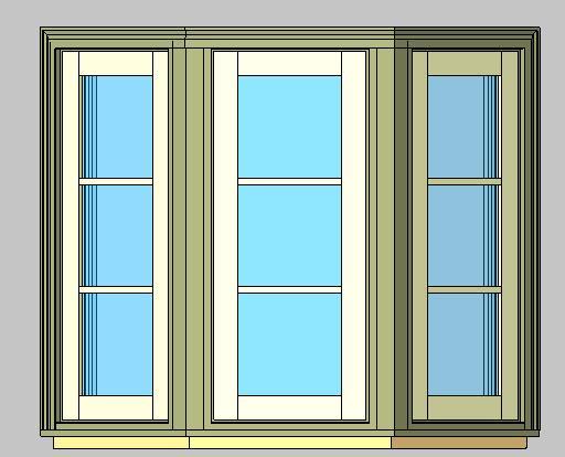 Kolbe Ultra Series Casement 3-Wide S Series 45 Degree Bay Units