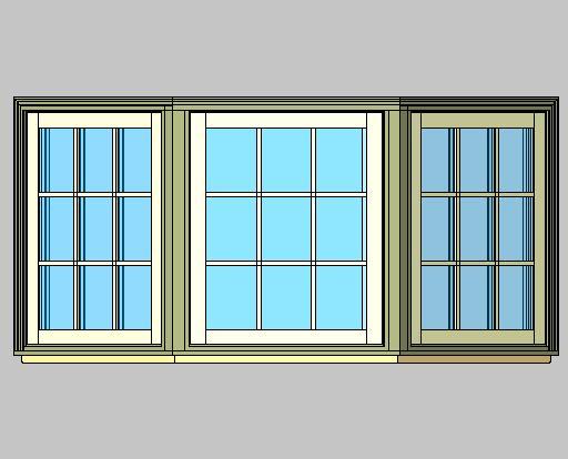Kolbe Ultra Series Casement 3-Wide X Series 45 Degree Bay Units