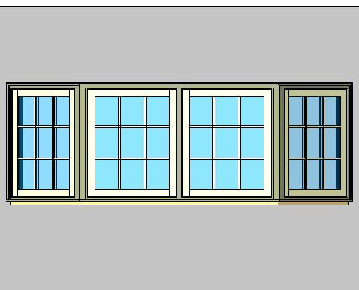 Kolbe Ultra Series Casement 4-Wide X Series 45 Degree Bay Units