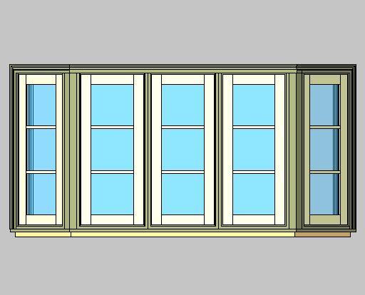 Kolbe Ultra Series Casement 5-Wide S Series 45 Degree Bay Units