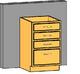 Base Cabinet 4 Drawer with Panel