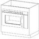 Base Cabinet-Built In Microwave