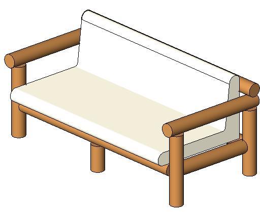 Log Framed Love Seat