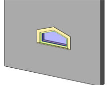 Fixed Window with Trim - Angle top - Center peak