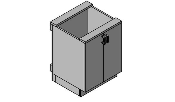 Parametric Casework - Cabinet - Base - 2 Doors - ADA Sink