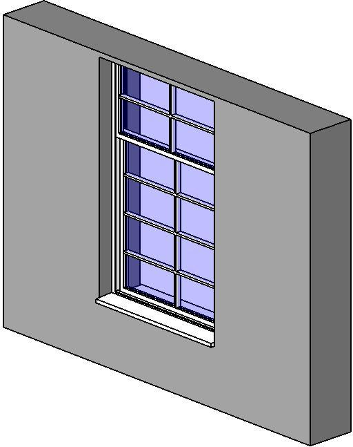 Sash Window 2x2 top & 2x4 bottom panels