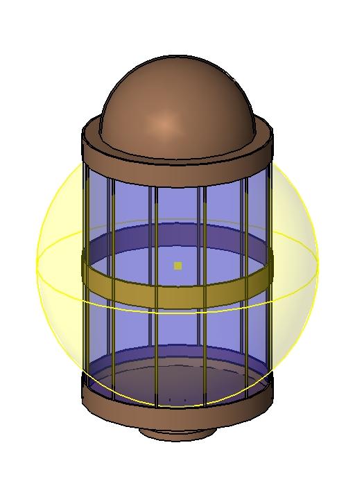 Post-mounted exterior Lantern
