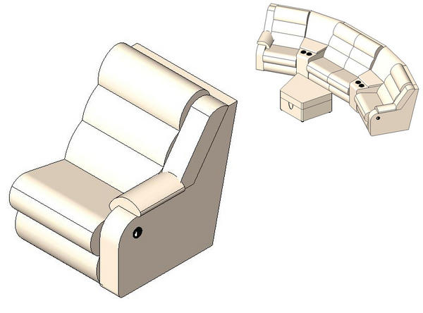 Right Recliner_Coaster_Sectional sofa