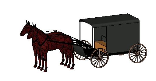 Amish Wagon with horses